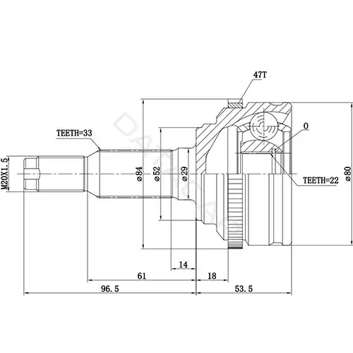 Шрус ZIKMAR Z87365R