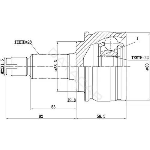 Шрус ZIKMAR Z87397R
