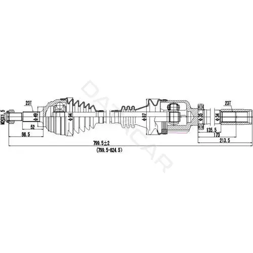 Приводной вал / Полуось ZIKMAR Z88080R