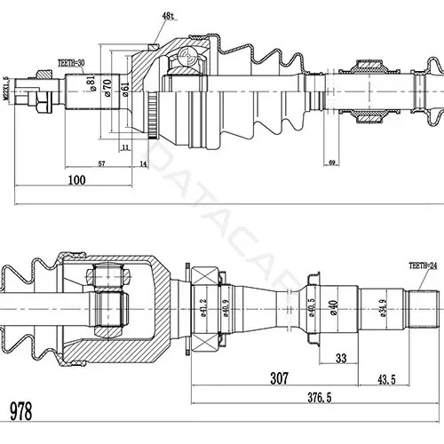 Приводной вал / Полуось ZIKMAR Z88220R