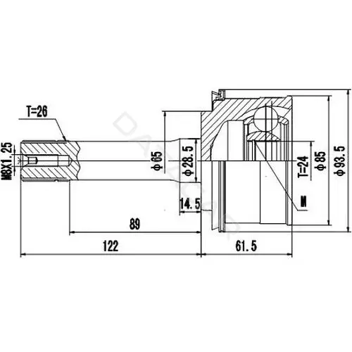 Шрус ZIKMAR Z88326R