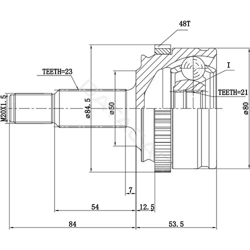 Шрус ZIKMAR Z88336R