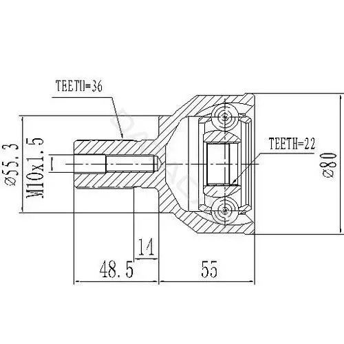 Шрус ZIKMAR Z88520R