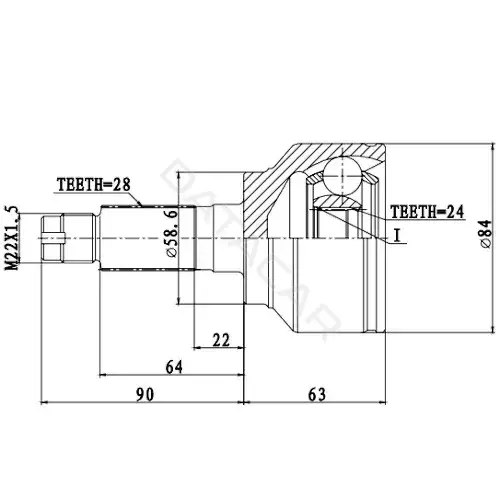 Шрус ZIKMAR Z87285R