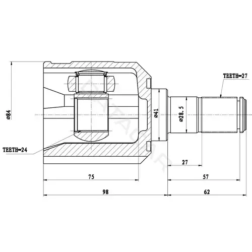 Шрус ZIKMAR Z87804R