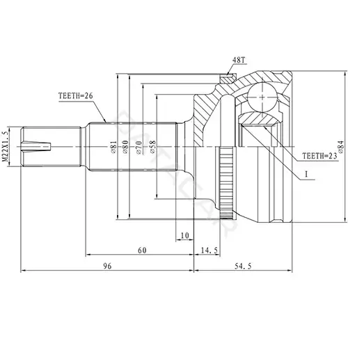 Шрус ZIKMAR Z87028R