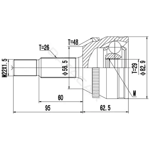 Шрус ZIKMAR Z87072R