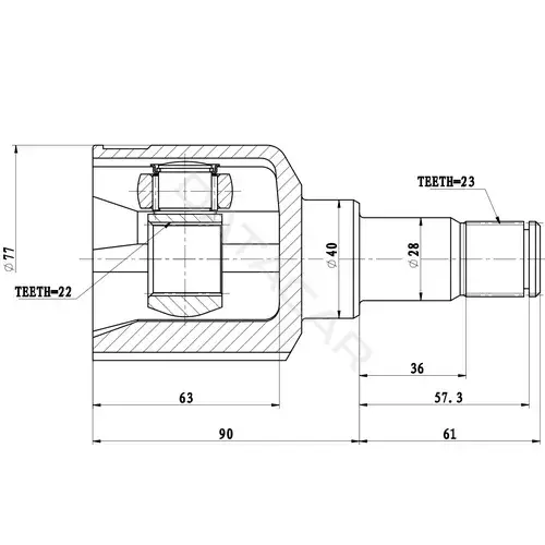 Шрус ZIKMAR Z87930R