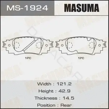 Барабанные колодки MASUMA MS-1924