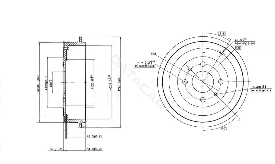 Тормозной барабан M-TEX MTBT1020