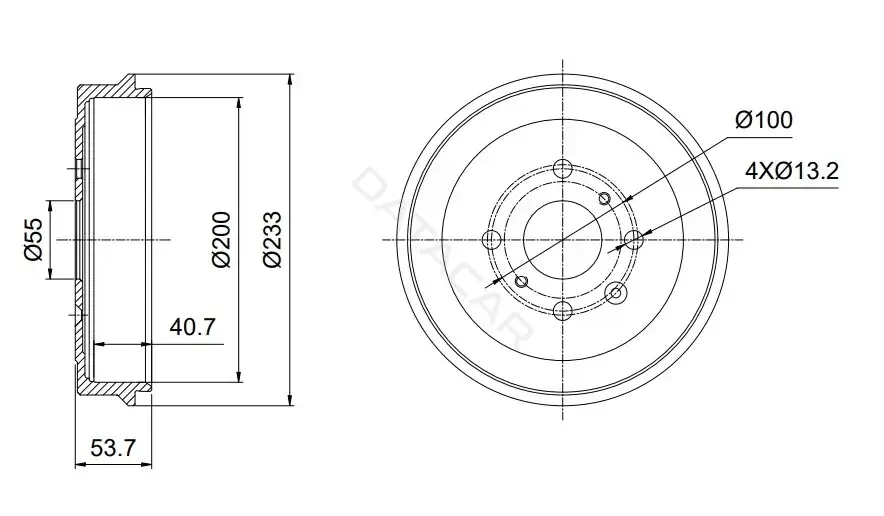 Тормозной барабан M-TEX MTBT1040