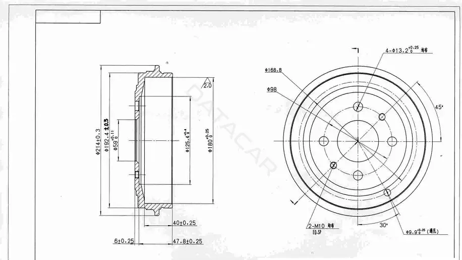 Тормозной барабан M-TEX MTBT1044