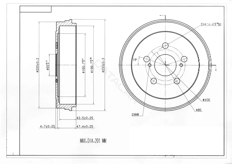 Тормозной барабан M-TEX MTBT1049
