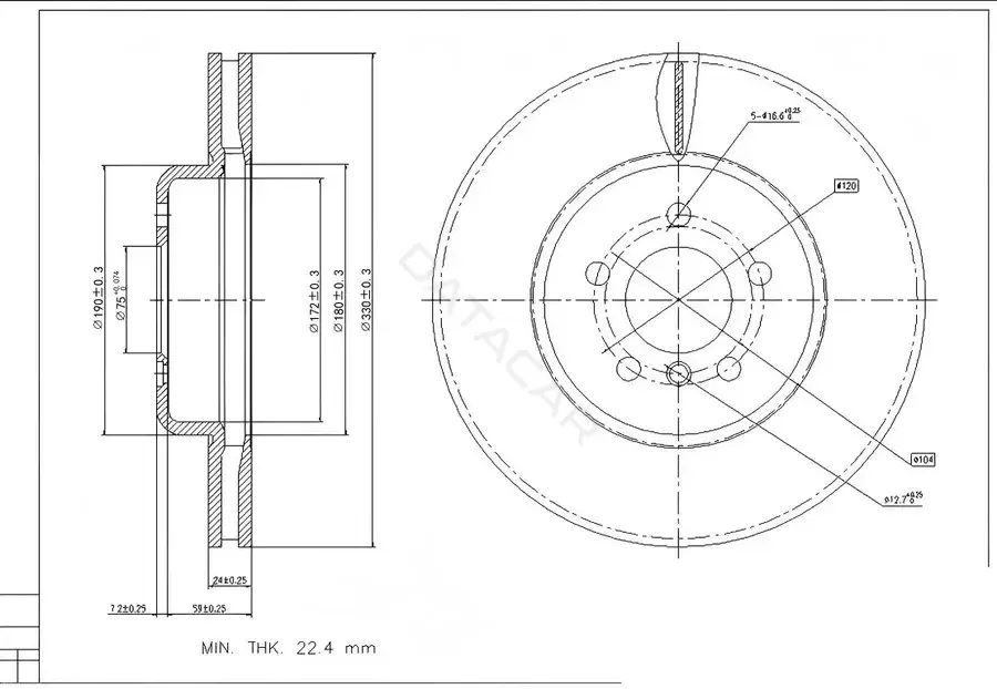 Тормозные диски M-TEX MTD086