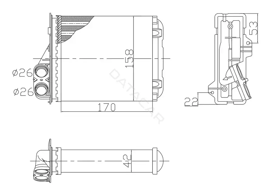 Радиатор печки M-TEX MTR50577