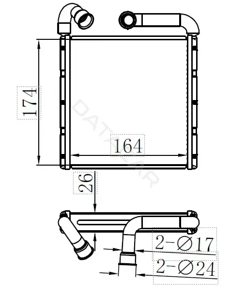 Радиатор печки M-TEX MTR53353