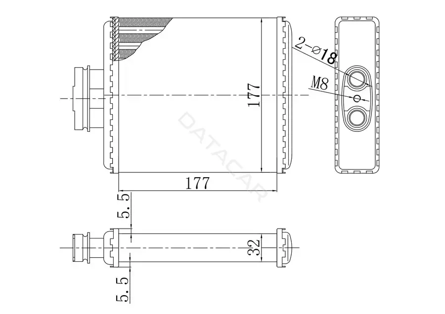 Радиатор печки M-TEX MTR53558