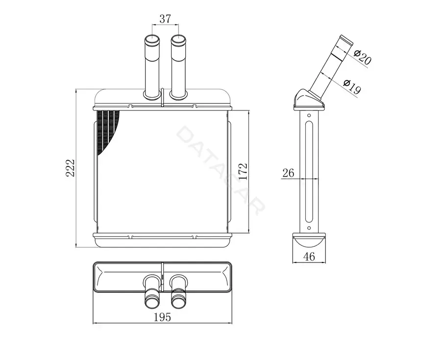 Радиатор печки M-TEX MTR54237