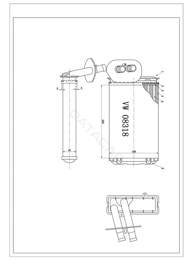 Радиатор печки M-TEX MTR54247