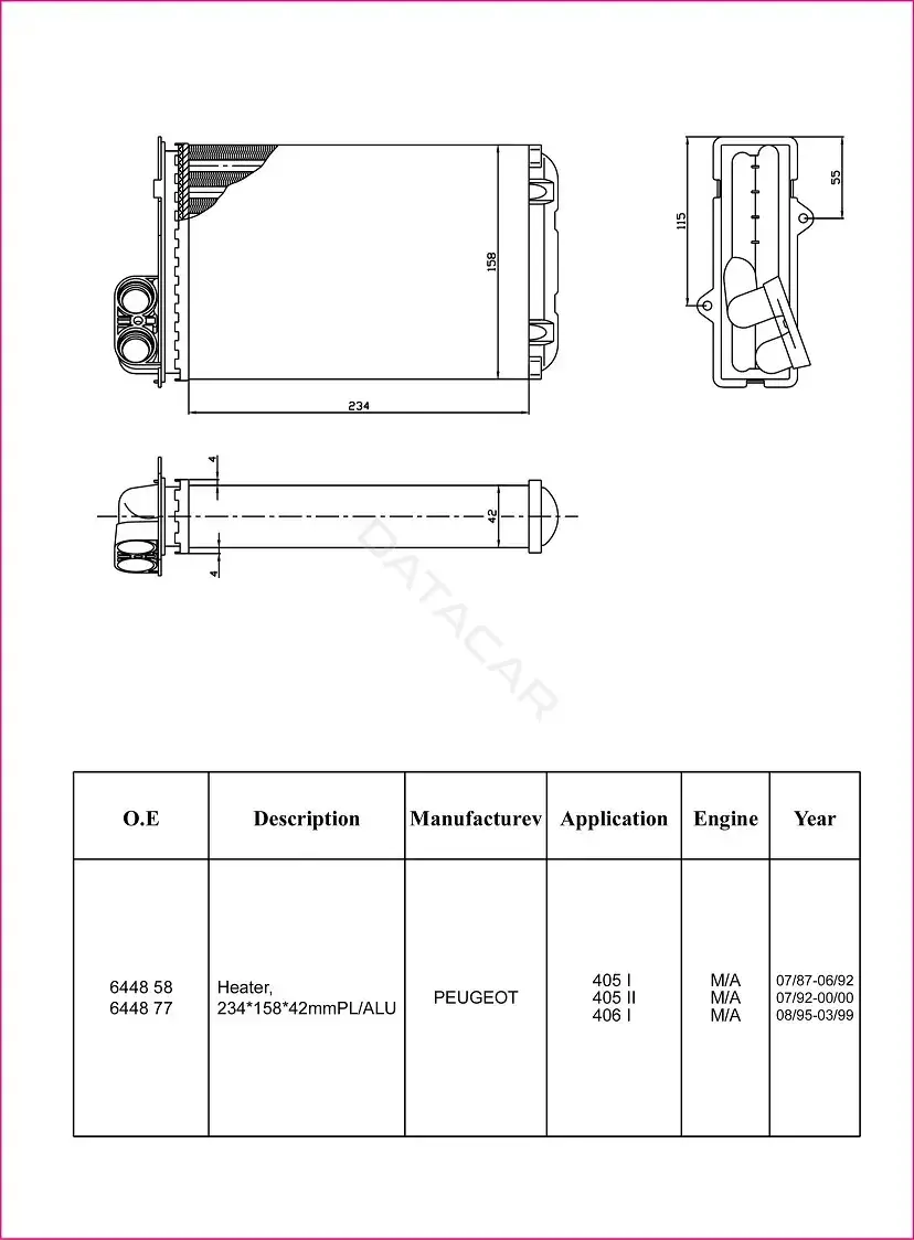 Радиатор печки M-TEX MTR54250