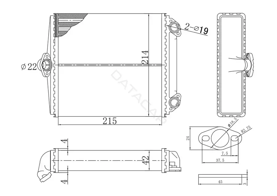 Радиатор печки M-TEX MTR54501