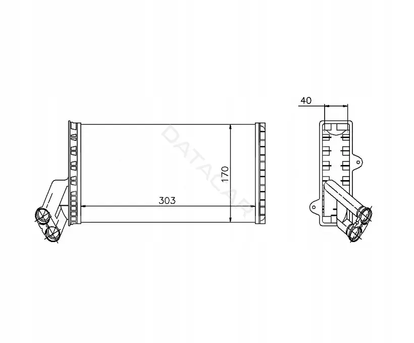 Радиатор печки M-TEX MTR58066