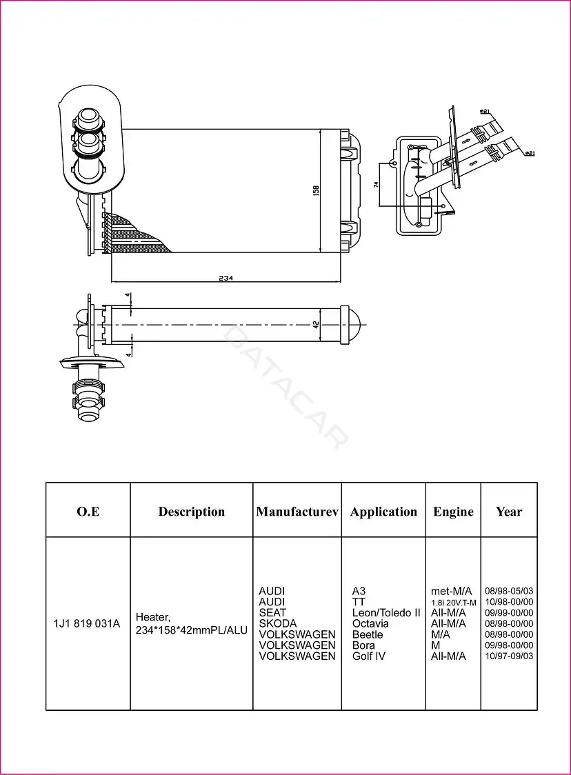 Радиатор печки M-TEX MTR58223
