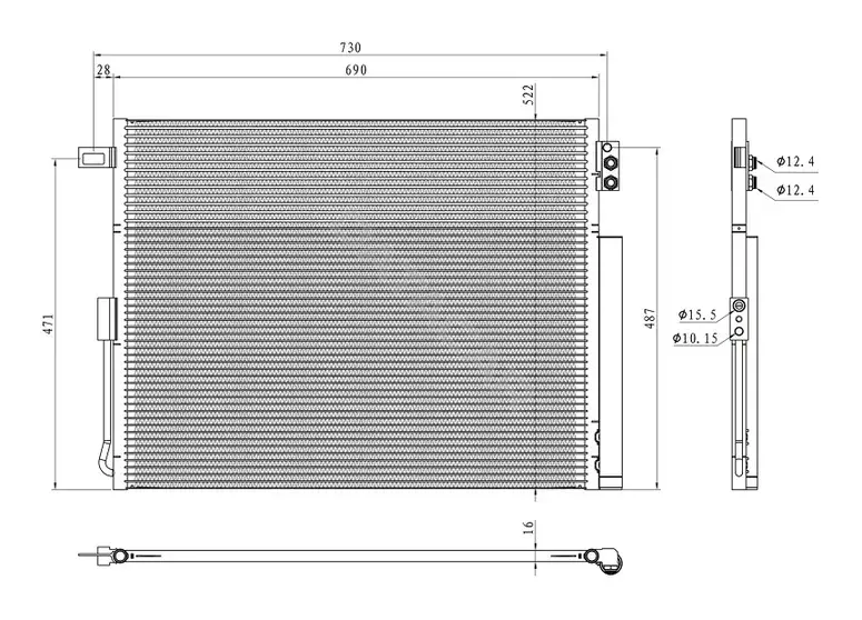 Радиатор кондиционера M-TEX MTR350038