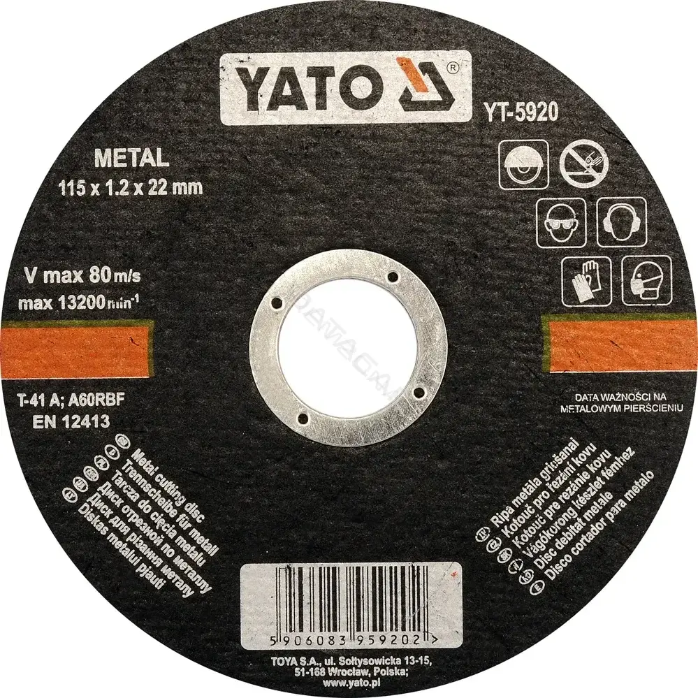Круги отрезные и зачистные YATO YT-5920