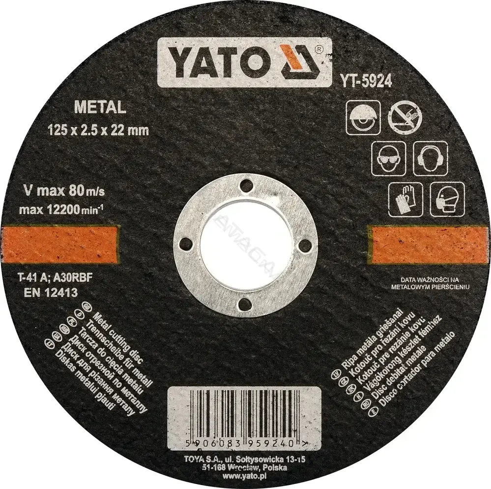 Круги отрезные и зачистные YATO YT-5924