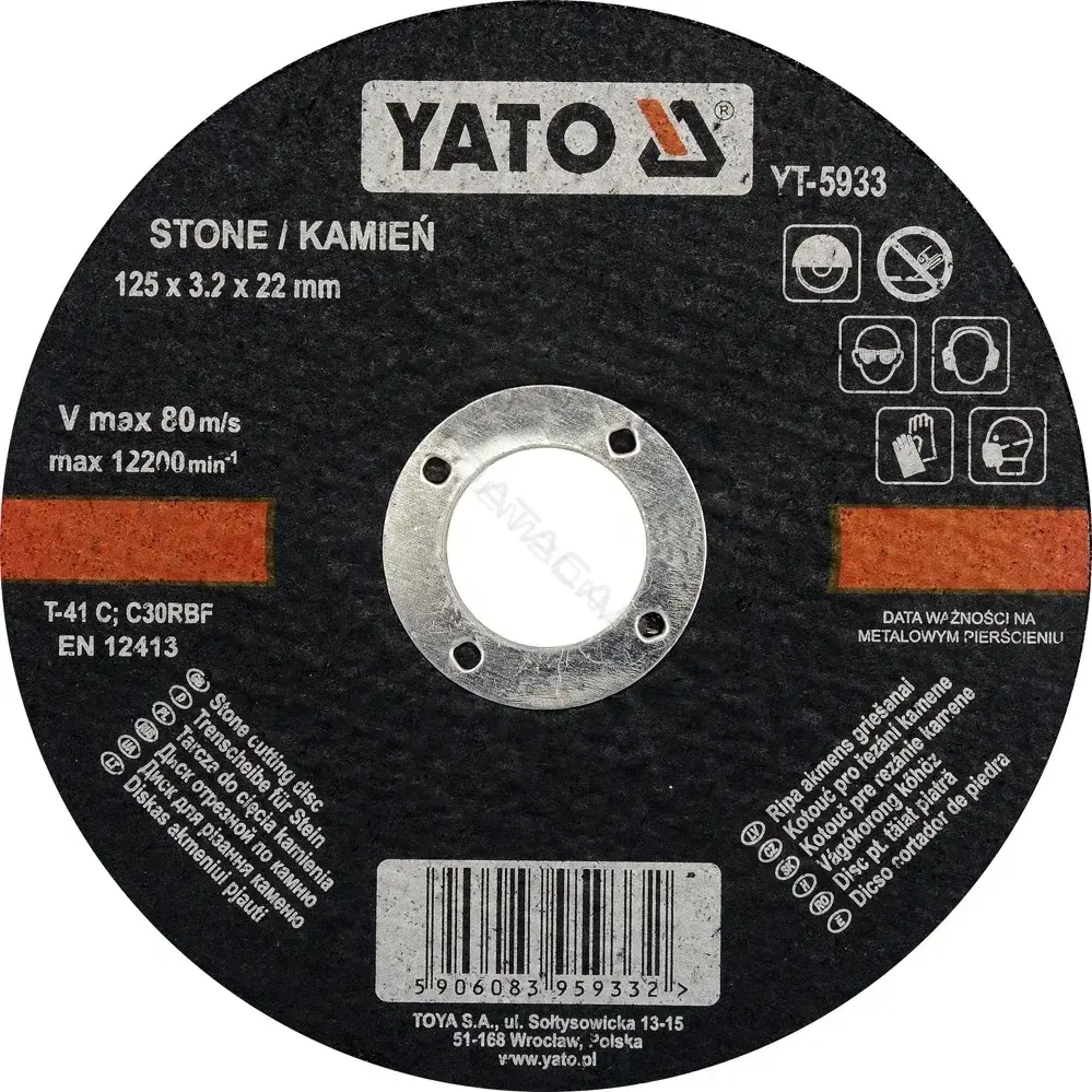 Круги отрезные и зачистные YATO YT-5933