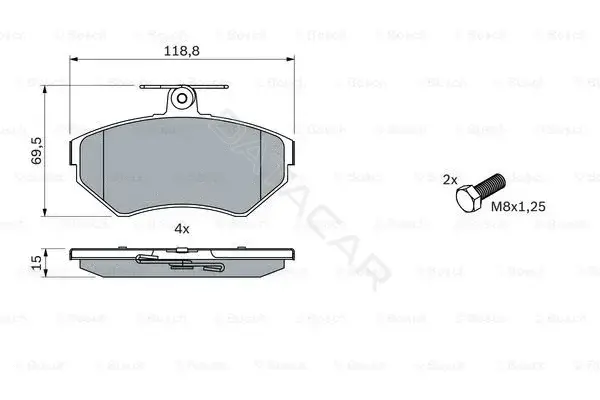 Тормозные колодки BOSCH 0986494010