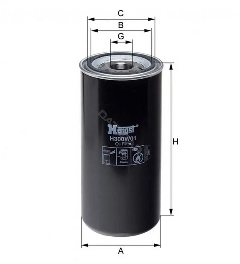 Масляный фильтр HENGST H300W01