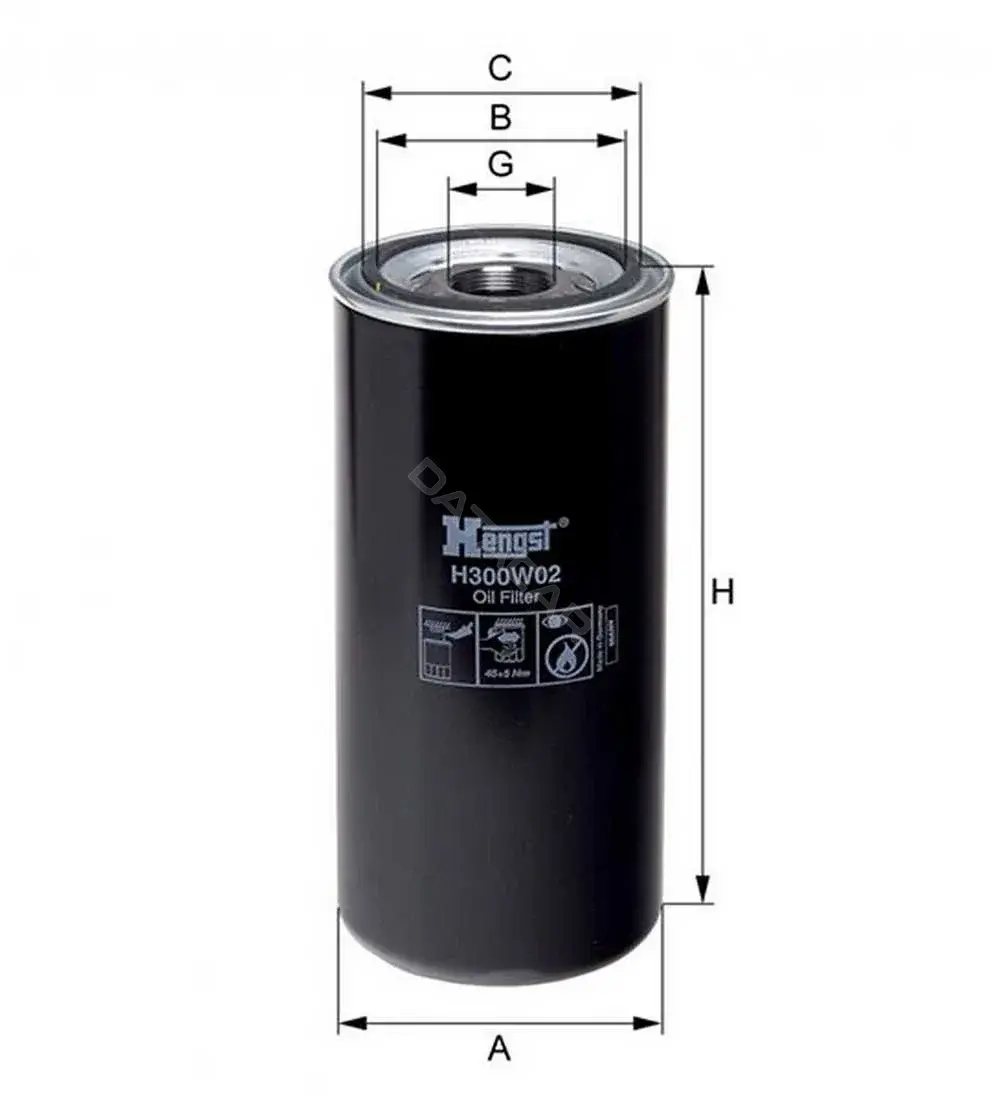 Масляный фильтр HENGST H300W02