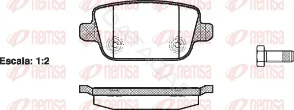 Тормозные колодки REMSA 1256.00