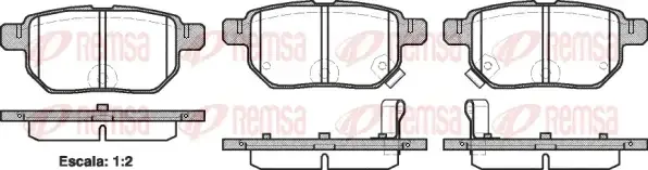 Тормозные колодки REMSA 1286.02
