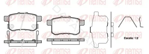 Тормозные колодки REMSA 1332.12