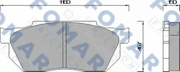 Тормозные колодки FOMAR FO438581