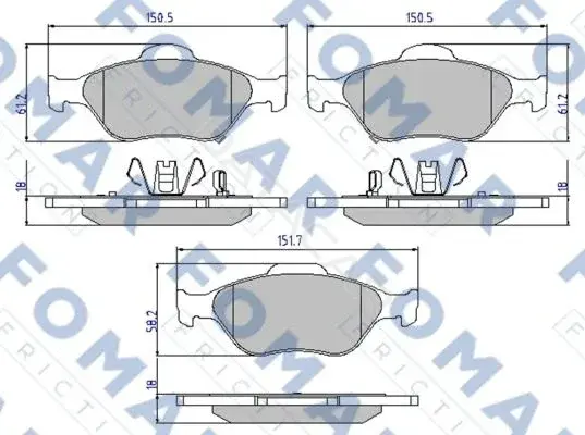 Тормозные колодки FOMAR FO800281