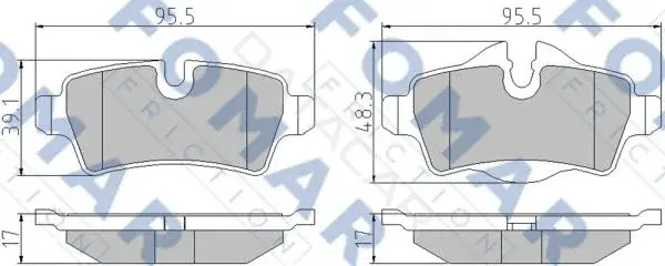 Тормозные колодки FOMAR FO845081