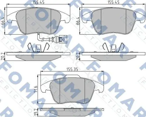 Тормозные колодки FOMAR FO862081