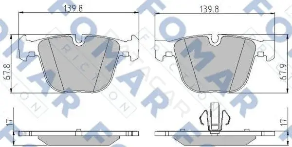 Тормозные колодки FOMAR FO895081