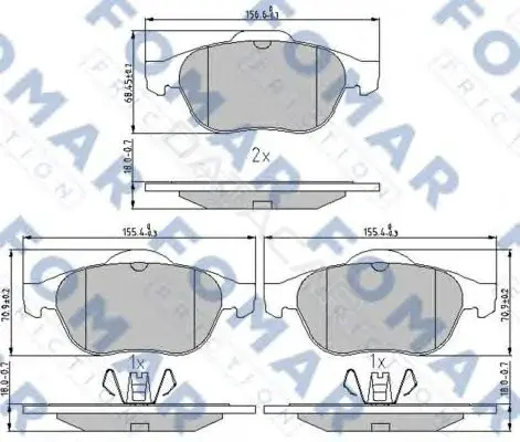 Тормозные колодки FOMAR FO897081