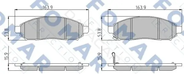 Тормозные колодки FOMAR FO935081