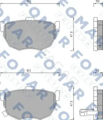 Тормозные колодки FOMAR 51451681