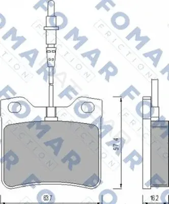 Тормозные колодки FOMAR 51454881