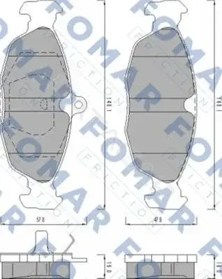 Тормозные колодки FOMAR 51470081