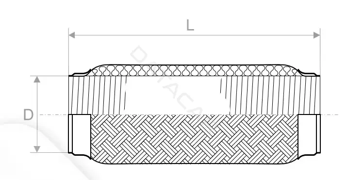 Гофра глушителя AUTOPARTNER 38x100VW