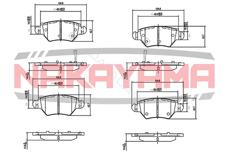 Тормозные колодки NAKAYAMA HP8072NY