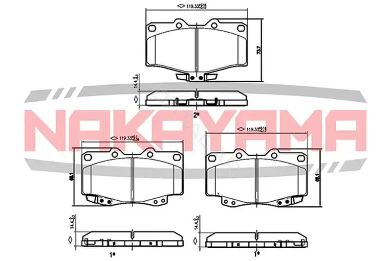 Тормозные колодки NAKAYAMA HP8279NY